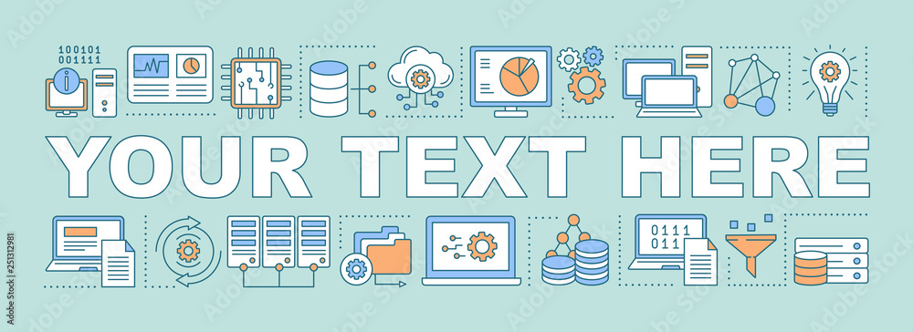 Computer science word concepts banner