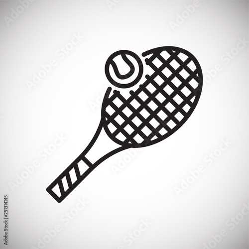 Tennis line icon on white background for graphic and web design, Modern simple vector sign. Internet concept. Trendy symbol for website design web button or mobile app