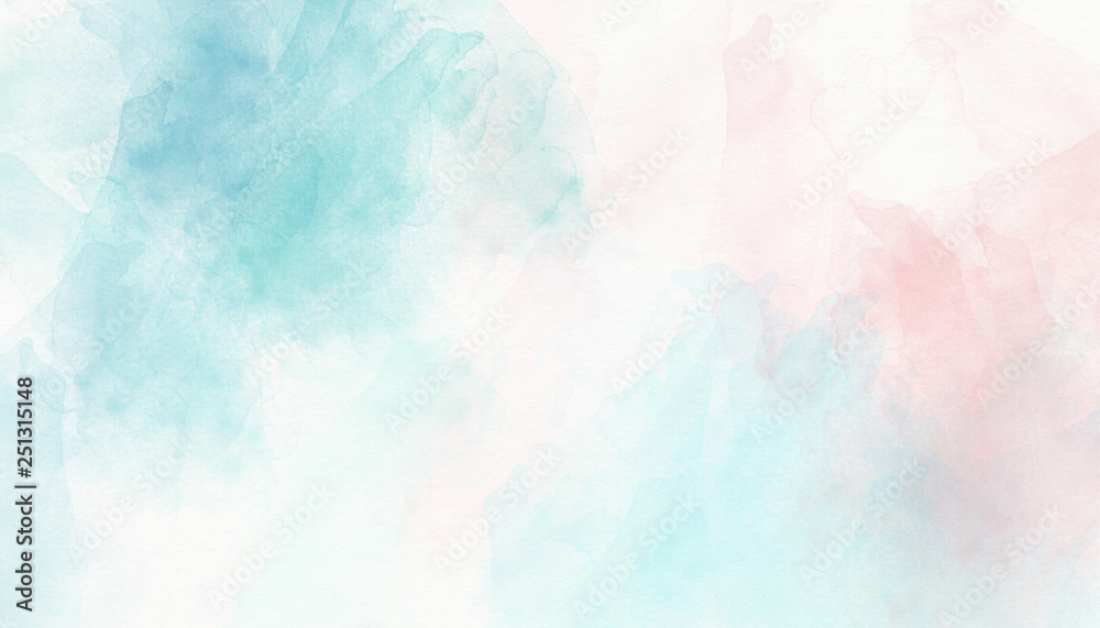 Light pink blue pastel watercolor background