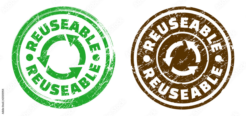 Reusable stamp in grunge texture. Vector illustration.