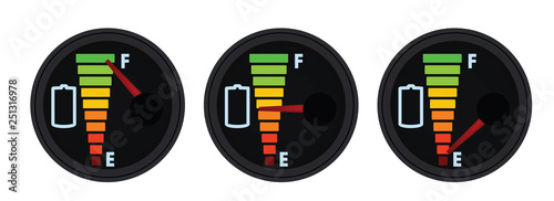 Battery gauge. vector illustration