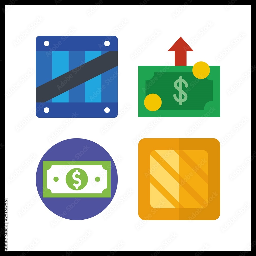 4 send icon. Vector illustration send set. money and box icons for send works 4 send icon. Vector illustration send set. money and box icons for send works
