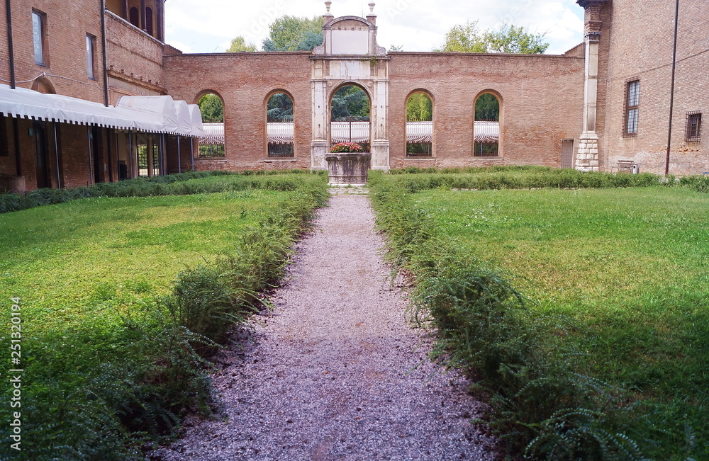 Obraz premium Courtyard of Diamonds Palace, Ferrara, Italy