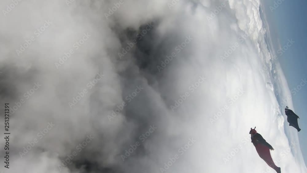 Wingsuit skydiving over Norway