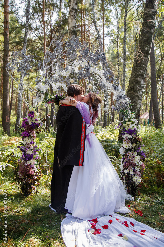 Fototapeta premium Fairy tale wedding fairies and magicians