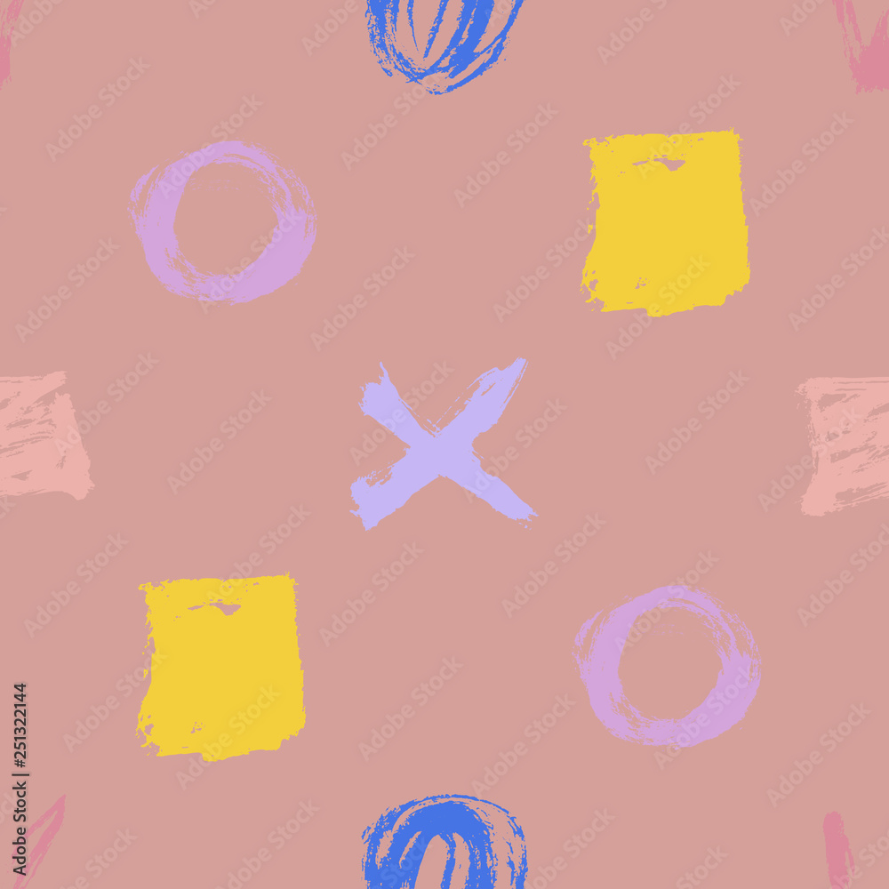 Seamless hand drawn pattern with abstract shapes Seamless hand drawn pattern with abstract shapes