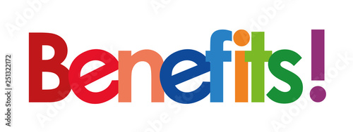 benefit text in white background