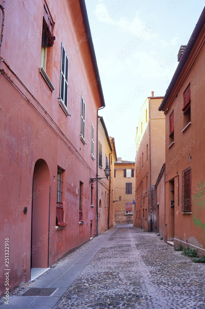 Fototapeta premium Via delle Volte, Ferrara, Italy