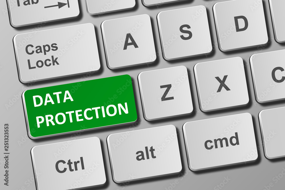 Keyboard with data protection button Keyboard with data protection button