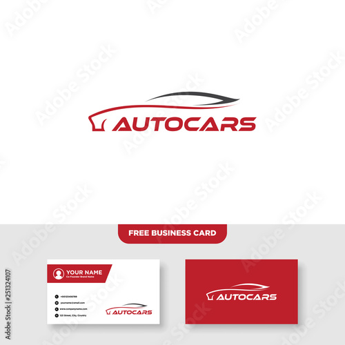 Automotive Logo, Free Business Card - Vector