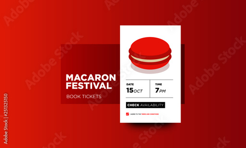 Macaron Vector Illustration App Interface Design