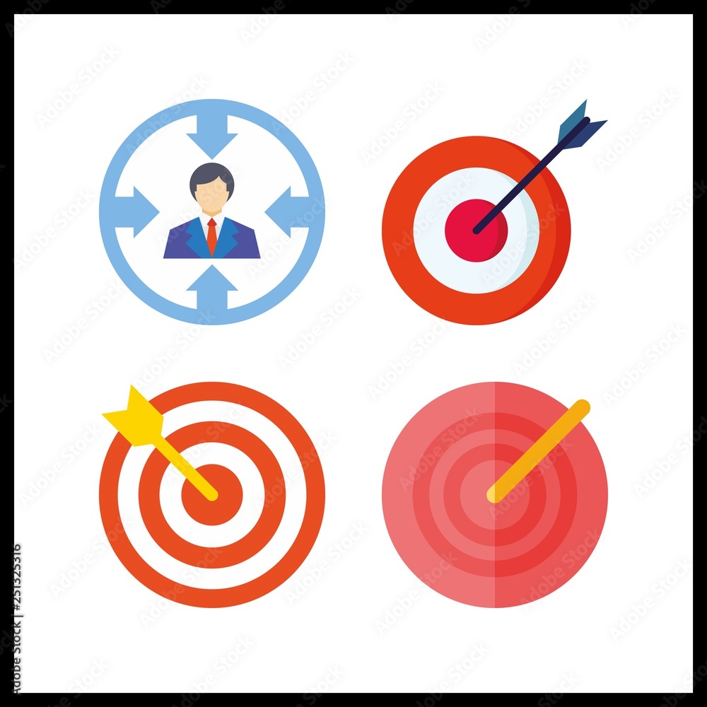 4 dart icon. Vector illustration dart set. targeting and target icons for dart works 4 dart icon. Vector illustration dart set. targeting and target icons for dart works