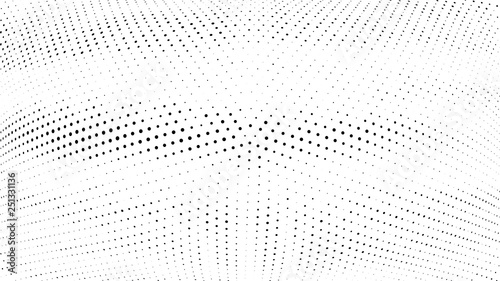 Halftone gradient pattern. Abstract halftone dots background. Monochrome dots pattern. Grunge radial texture. Pop Art  Comic small dots. Design for presentation  business cards  report  flyer  cover