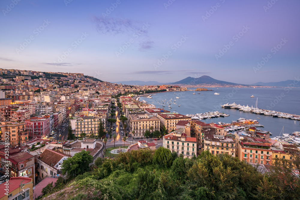 Panorama di Napoli e Vesuvio
