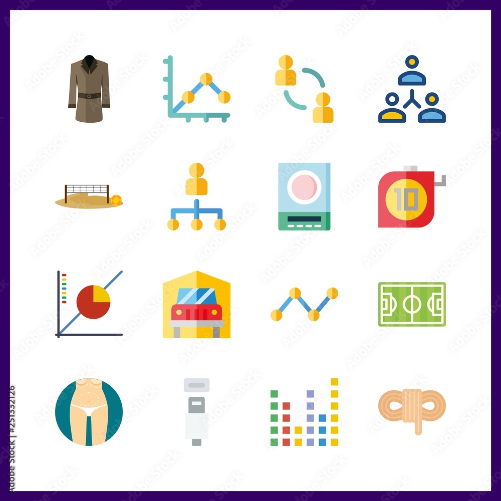 16 line icon. Vector illustration line set. measuring and soccer field icons for line works 16 line icon. Vector illustration line set. measuring and soccer field icons for line works