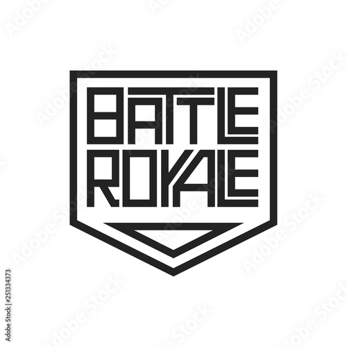 Battle royale lettering game design icon