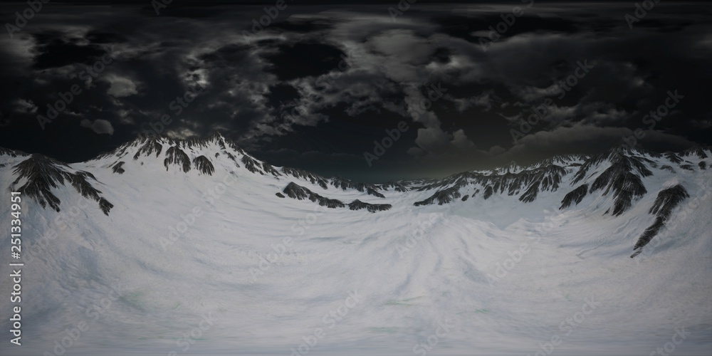 Obraz premium VR 360 Norway Mountains Severe Landscape