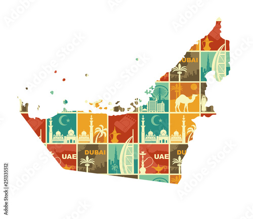 Canvas Print Traditional symbols of the United Arab Emirates