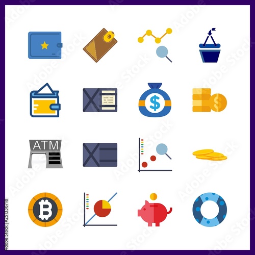 16 currency icon. Vector illustration currency set. penny and coins icons for currency works