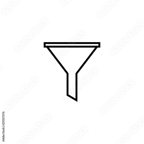 Funnel Bold Line Vector Icon isolated on white background