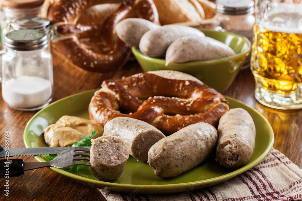 Bavarian breakfast with white sausage Bavarian breakfast with white sausage