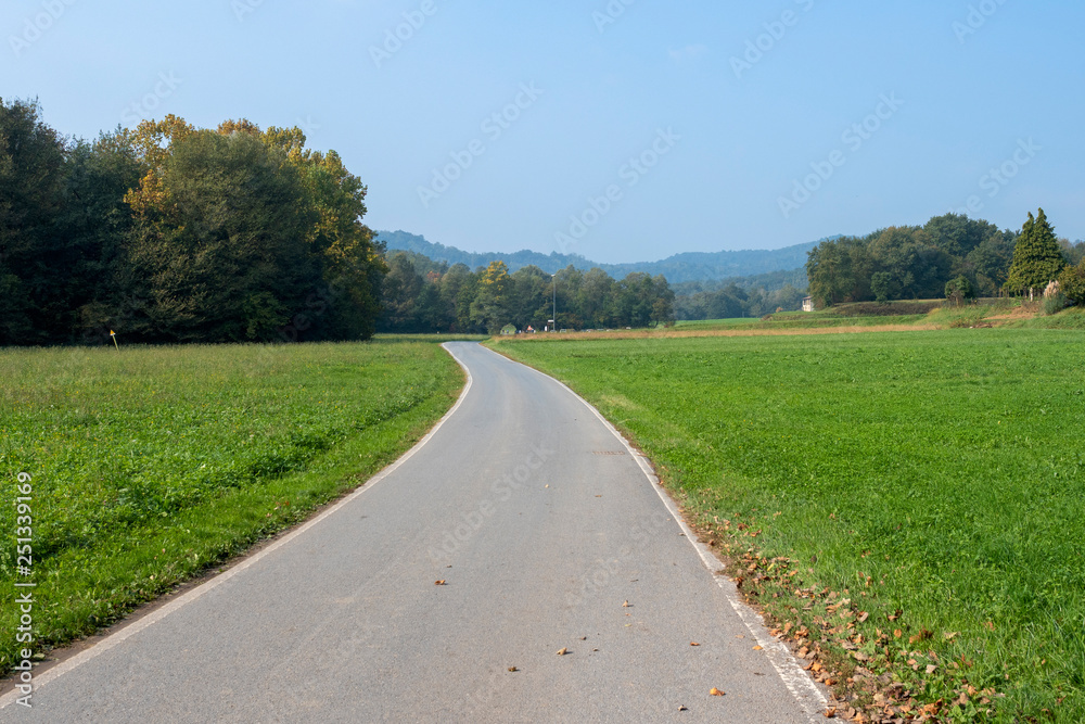 Fototapeta premium Landscape in the Park of Curone at fall