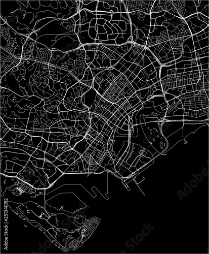 map of the city of Singapore, Republic of Singapore