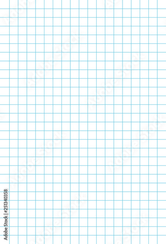 Notebook paper texture. Cell template. Rectangular blank sheet of copybook background. Vector illustration