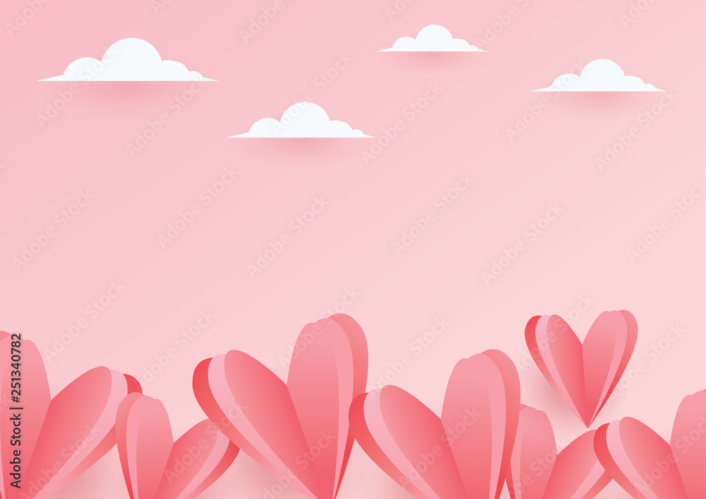 Illustration of love and valentine day design concept. Vector Illustration