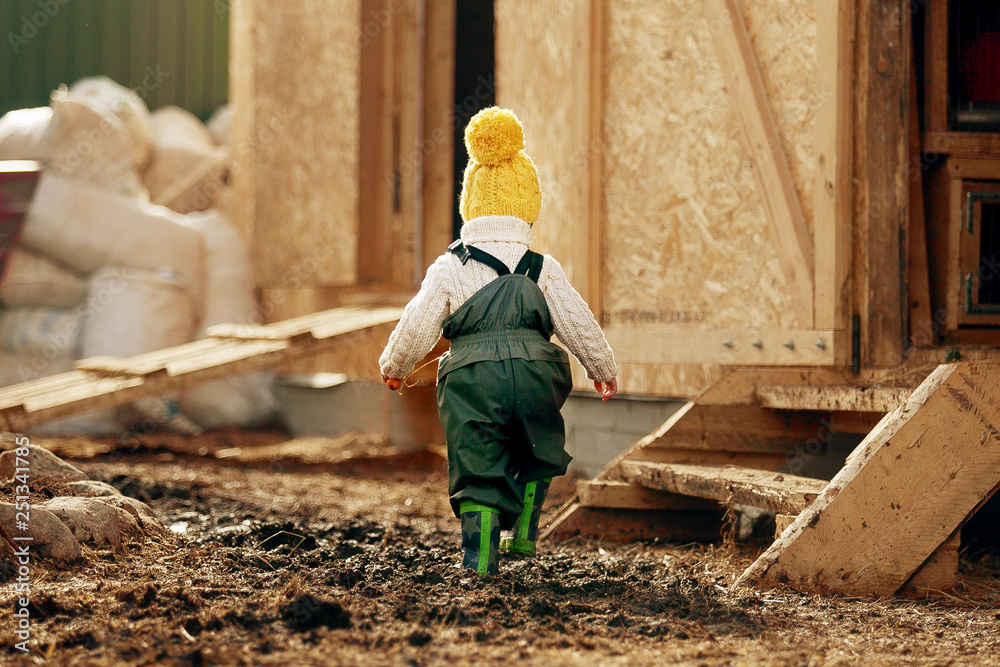 Small boy on the farm Small boy on the farm