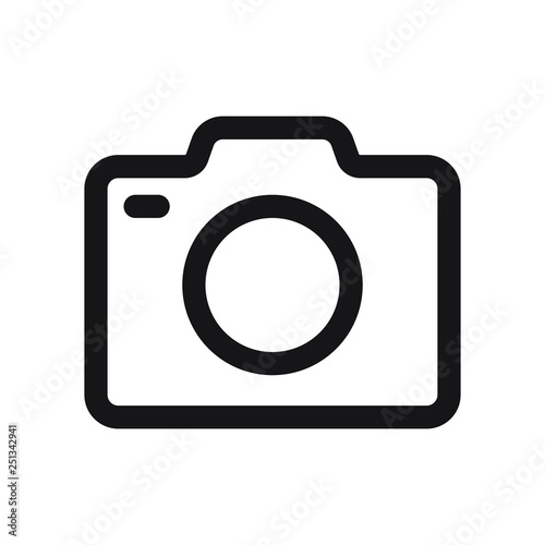 Photo camera vector line icon