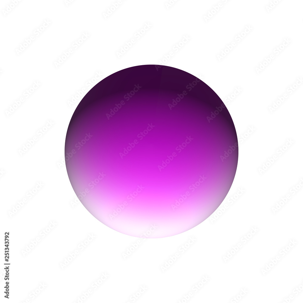 purple ball isolated on white background