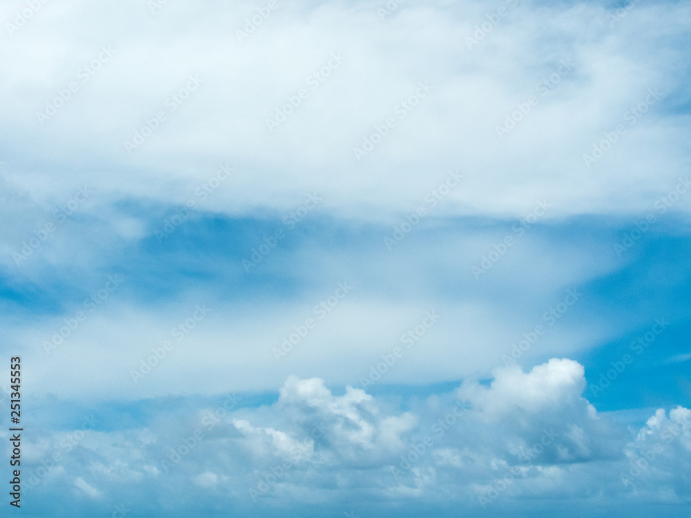 White clouds in blue sky