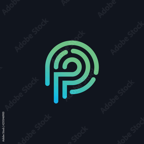 P tech letter logo photo