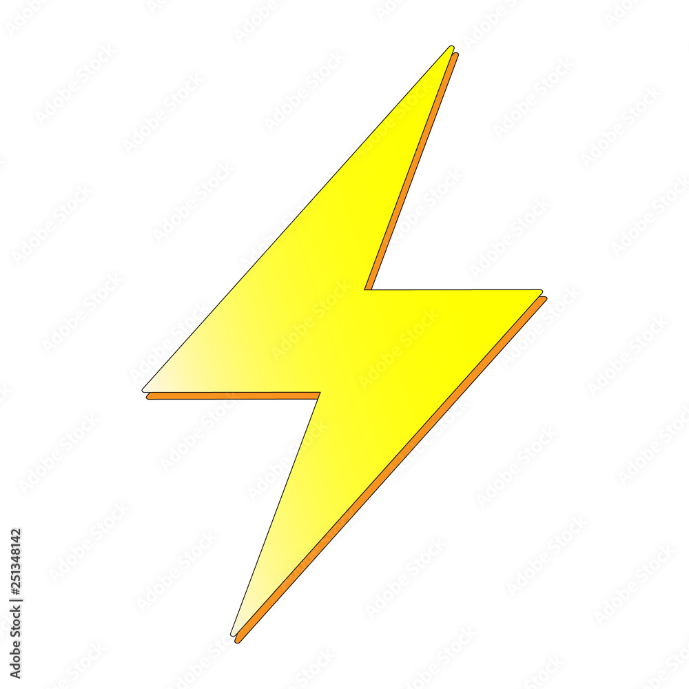 Flash icon, energy power vector isoluted on the white background Flash icon, energy power vector isoluted on the white background