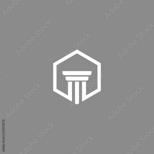 abstract simple law firm consulting vector logo design