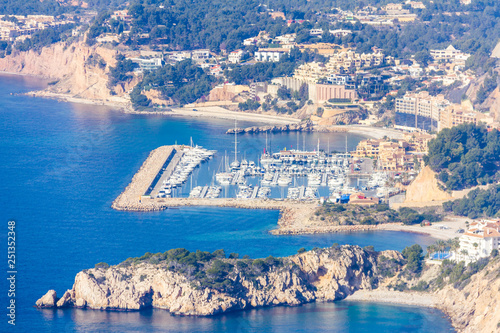 Panoramic view of Campomanes Port in Altea, Spain photo