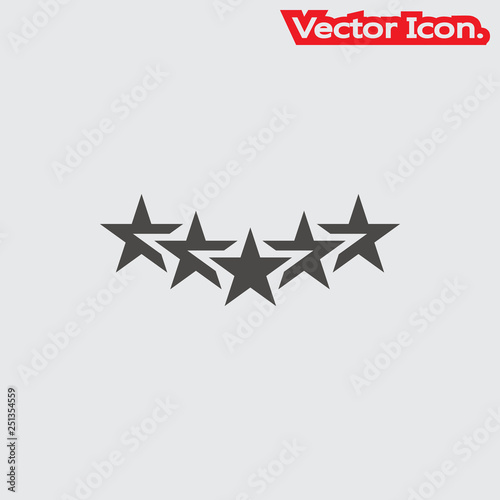 Stars icon isolated sign symbol and flat style for app, web and digital design. Vector illustration.