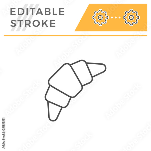 Croissant line icon
