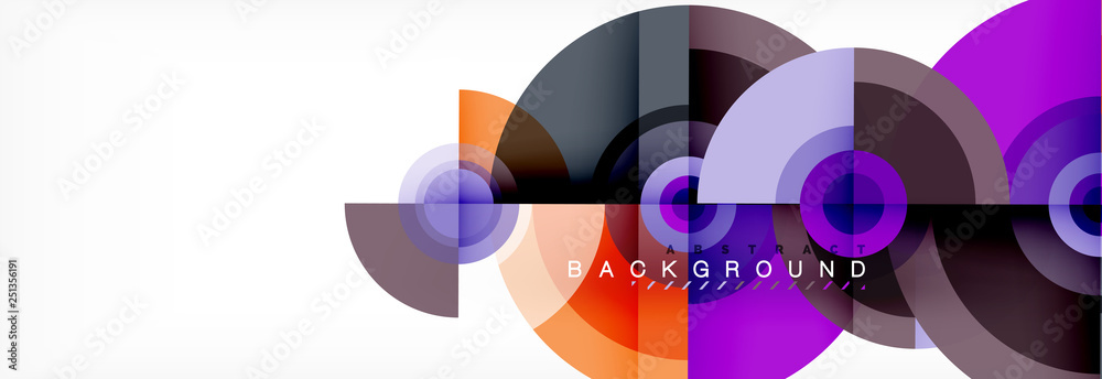 Round circles and triangles abstract background Round circles and triangles abstract background