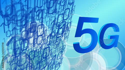 5G mobile technology, futuristic technology backgrounds, computer binary code conception