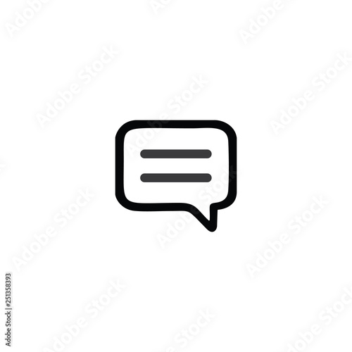 Speech bubble with text lines