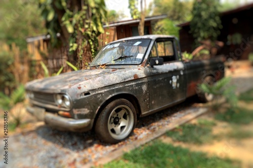 Old car rusty vintage