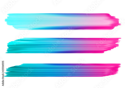 Vector paint daubs set.
