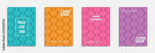 Wallpaper Mural Colorful and modern cover design. Set of geometric pattern background Torontodigital.ca