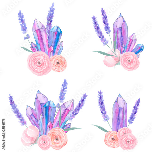 Watercolor crystal comp