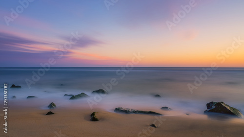 Long exposure seascape at Sandy Hook Beach in New Jersey
