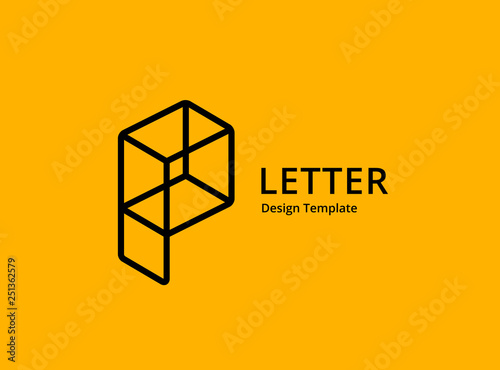 Letter P logo icon design template elements
