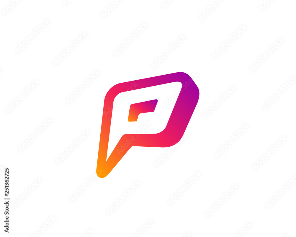 P letter - User Interface & Gesture Icons