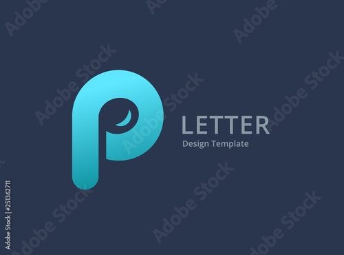 Letter P music logo icon design template elements
